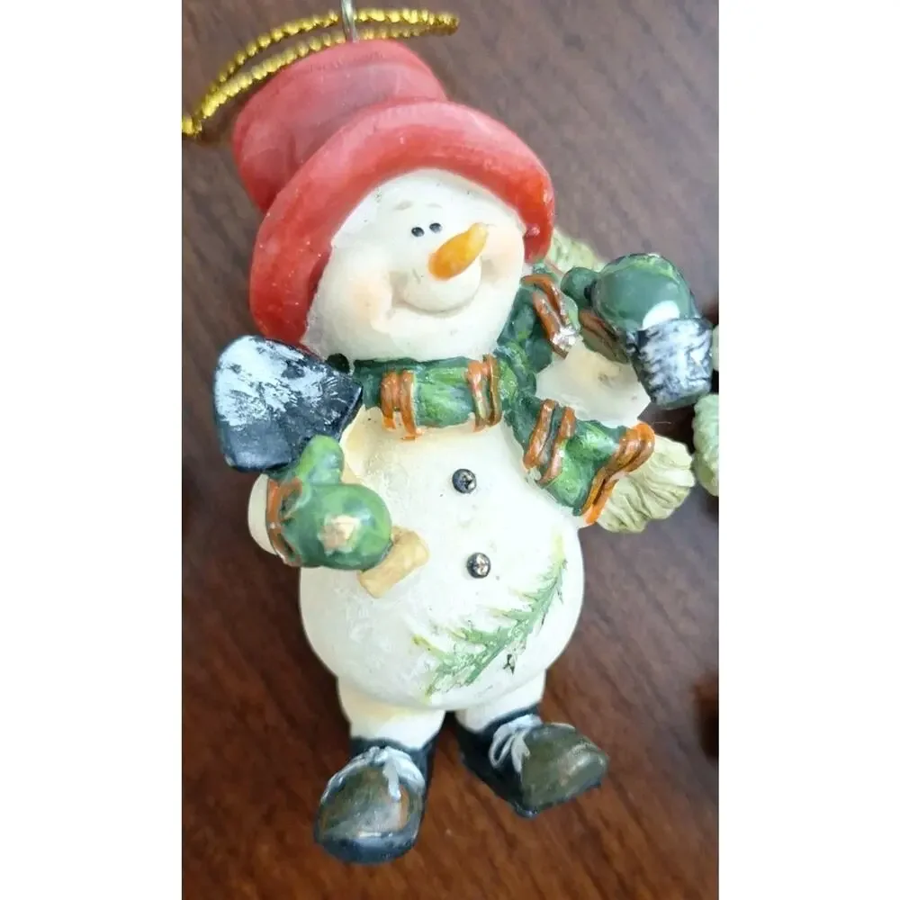Vintage Christmas Ornaments Set of 4